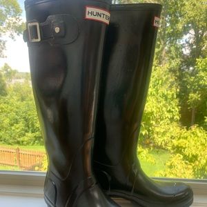 Women's Original Tall Gloss Rain Boots-Black used